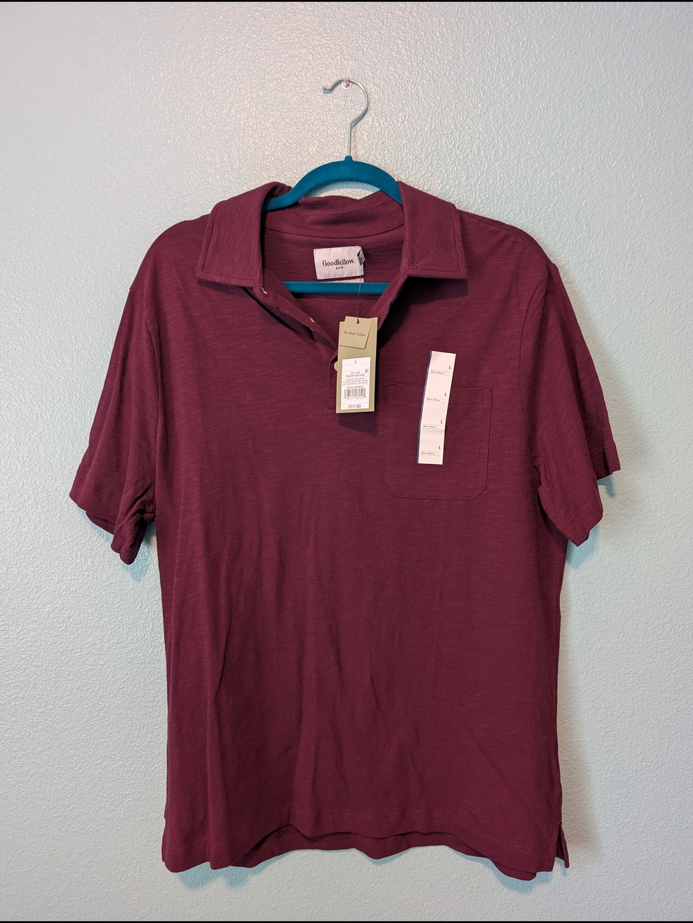 Goodfellow & Co Men's Short Sleeve Pocket Polo - Wine
